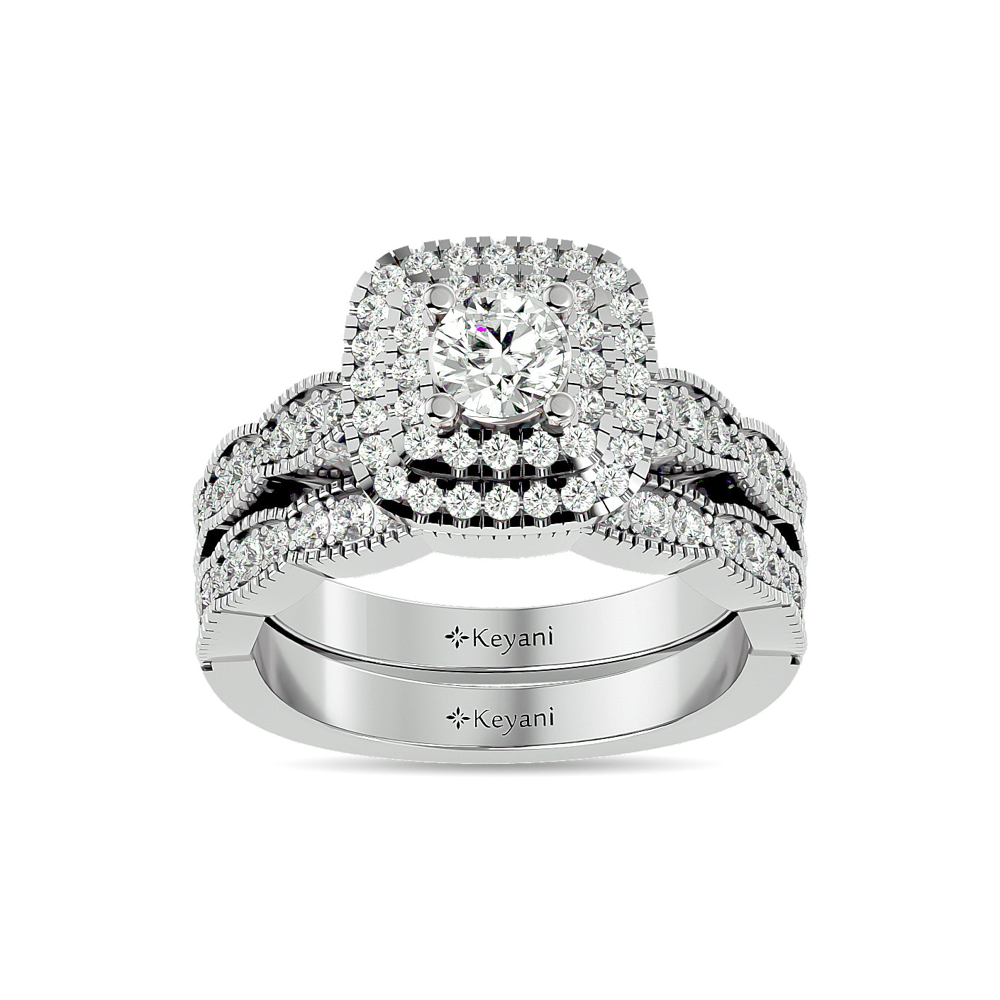Diamond 1 1/3 Ct.Tw. Bridal Ring in 14K White Gold - 62520W