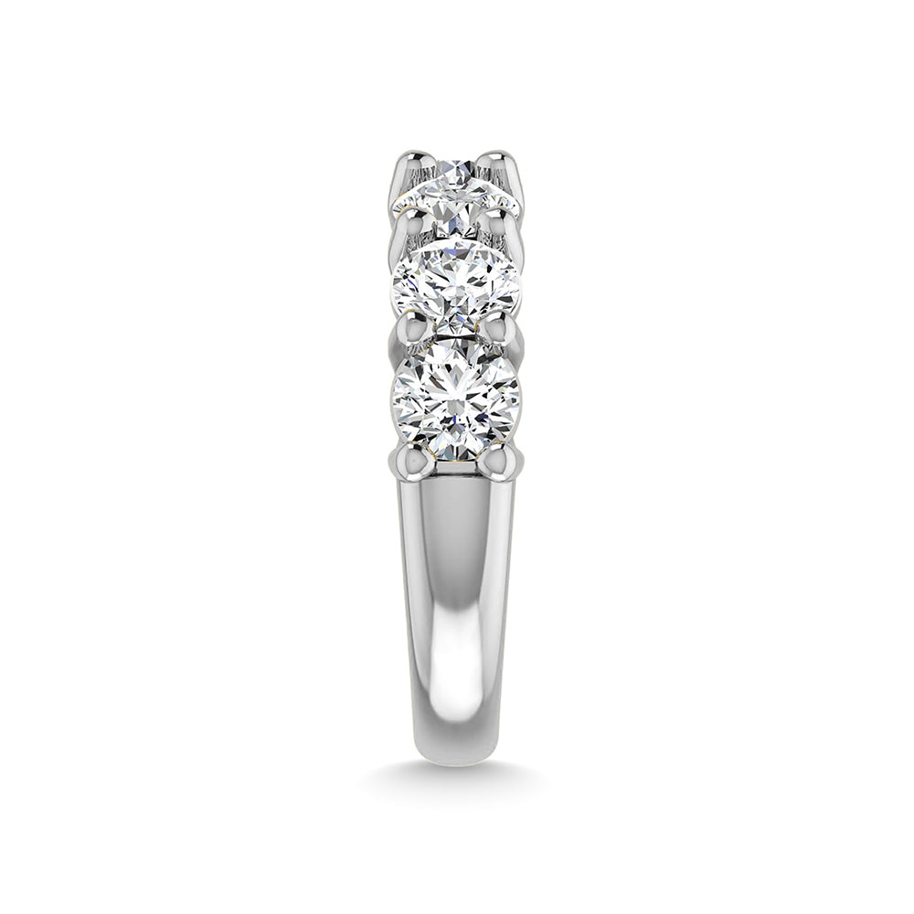 14K White Gold 5/8 Ct.Tw. Round Shape Lab Grown Diamond Half Way Eternity Band - Additional Clever Gem Image 4