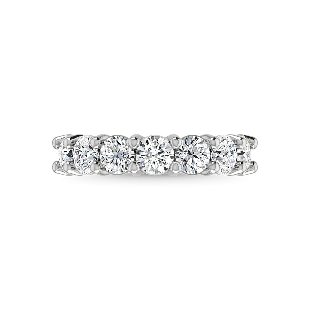 950 Platinum 5/8 Ct.Tw. Round Shape Lab Grown Diamond Wedding Band - Lab Grown Diamond Ring - Alpier Jewelers