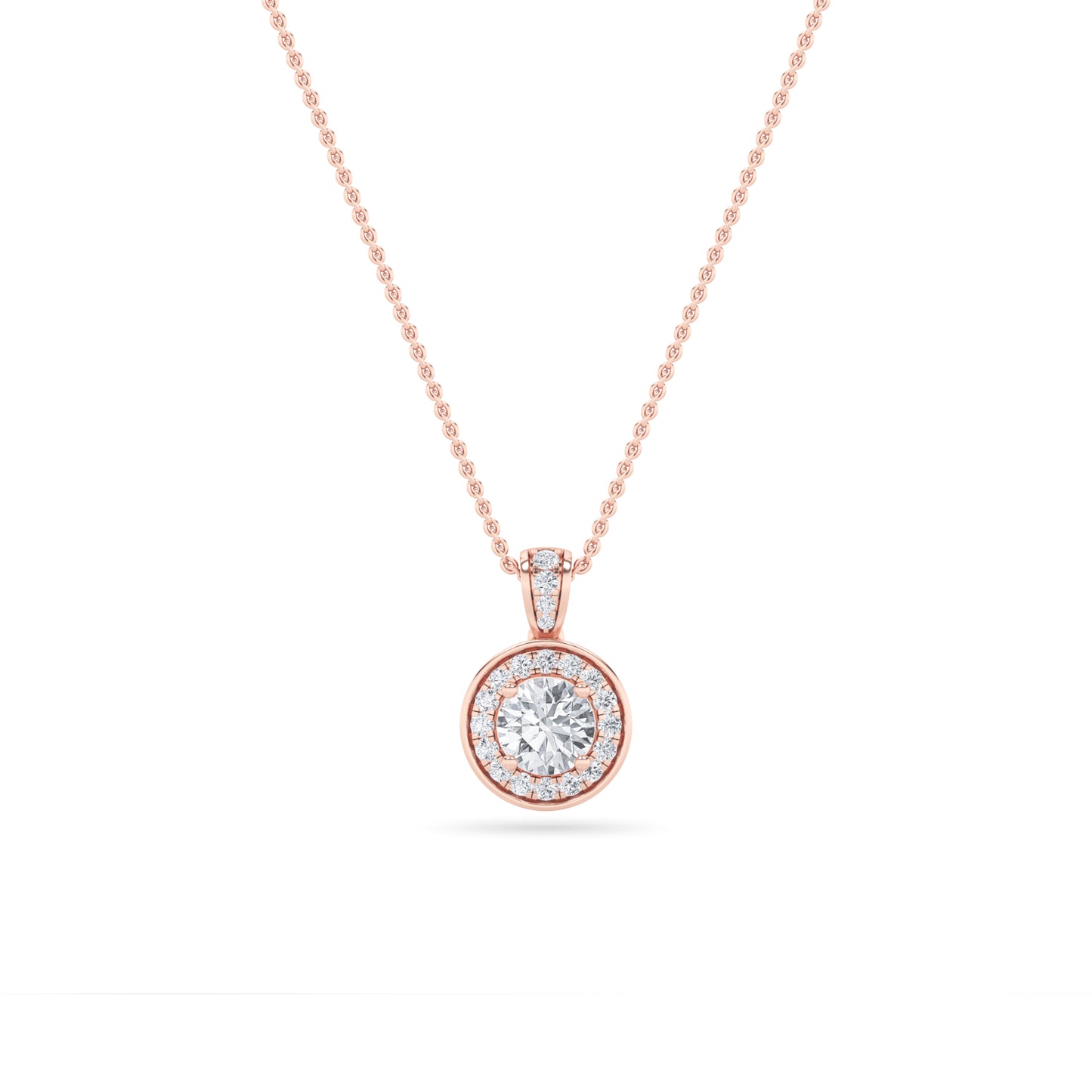 14KR 0.75ctw F+VS+ Lab Grown Diamond Pendant