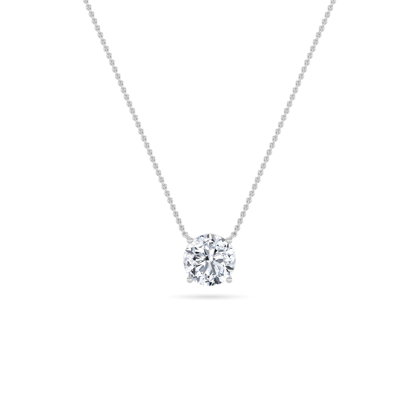 14KW 1ctw F+VS+ Lab Grown Diamond Pendant