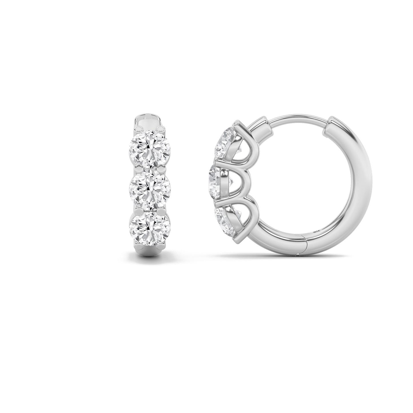 14KW 2ctw F+VS+ Lab Grown Diamond Earrings