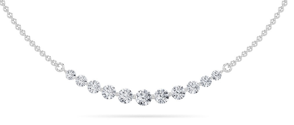 14KW 3ctw F+VS+ Lab Grown Diamond Necklace