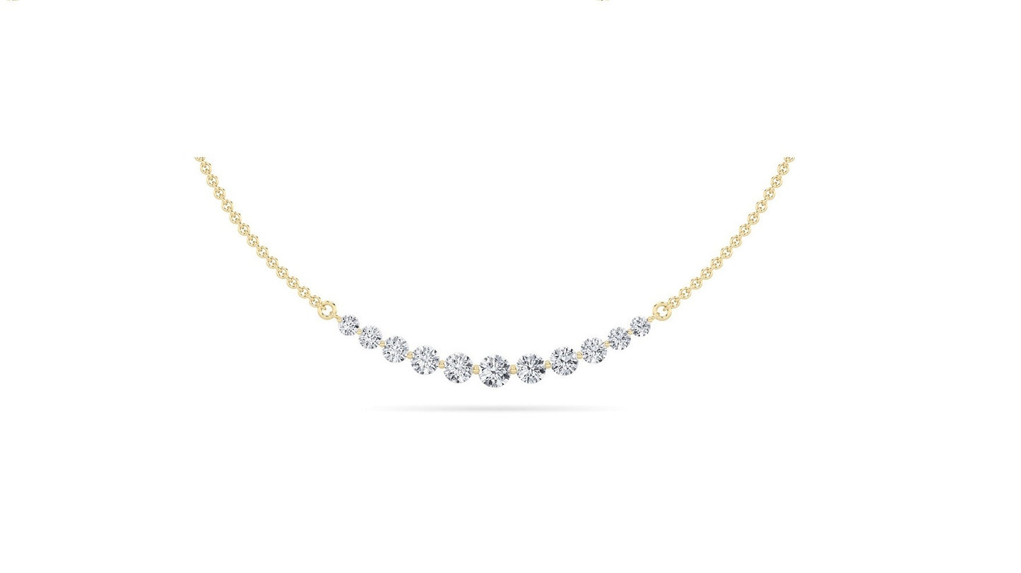 14KY 3ctw F+VS+ Lab Grown Diamond Necklace