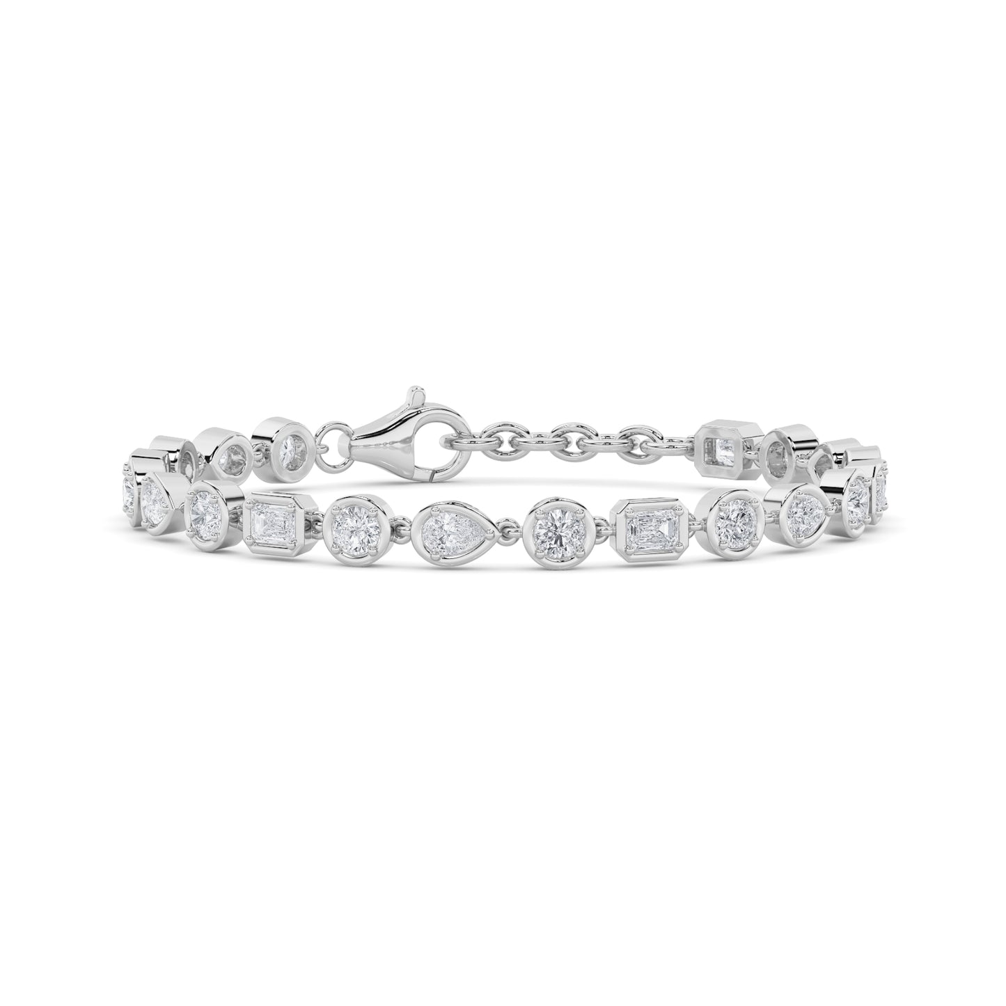 14KW 4.1ctw G+VS+ Lab Grown Diamond Bracelet