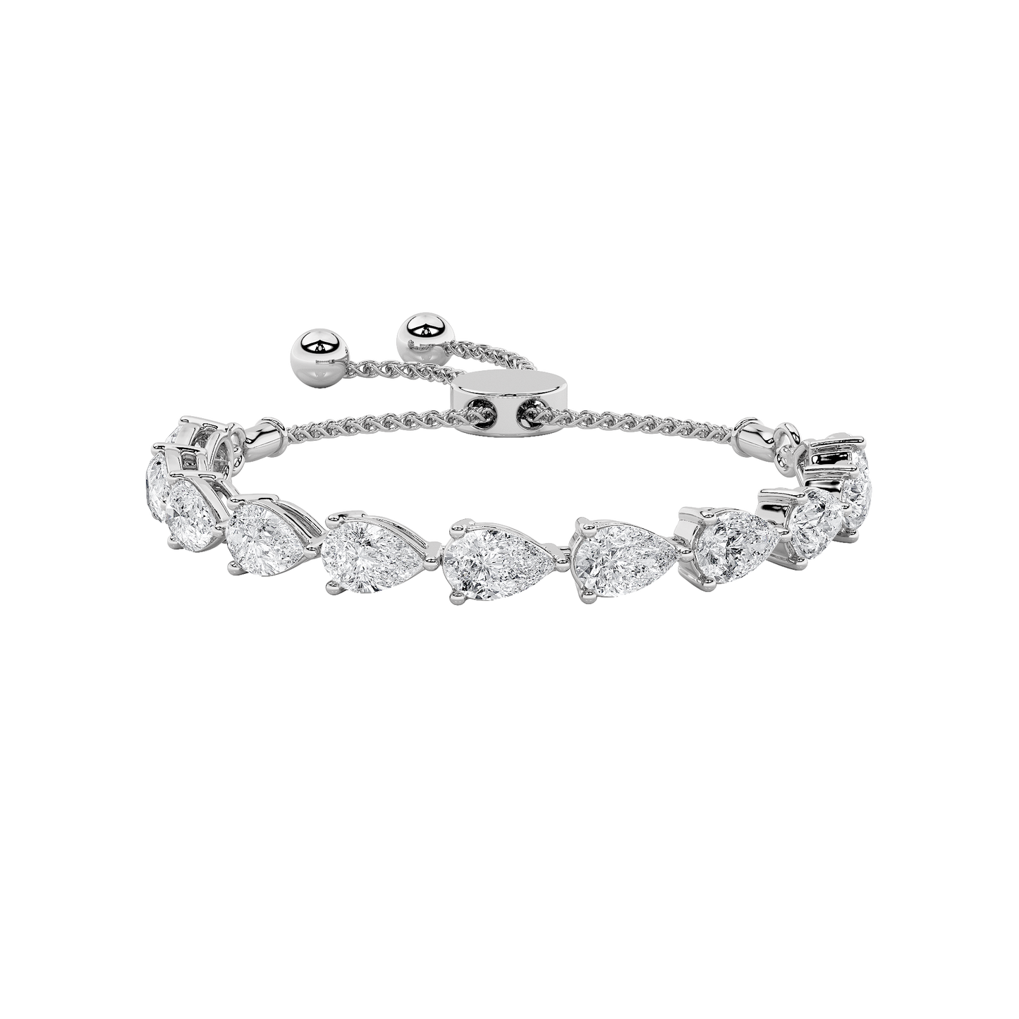 14KW 3.5ctw F+VS+ Lab Grown Diamond Bracelet