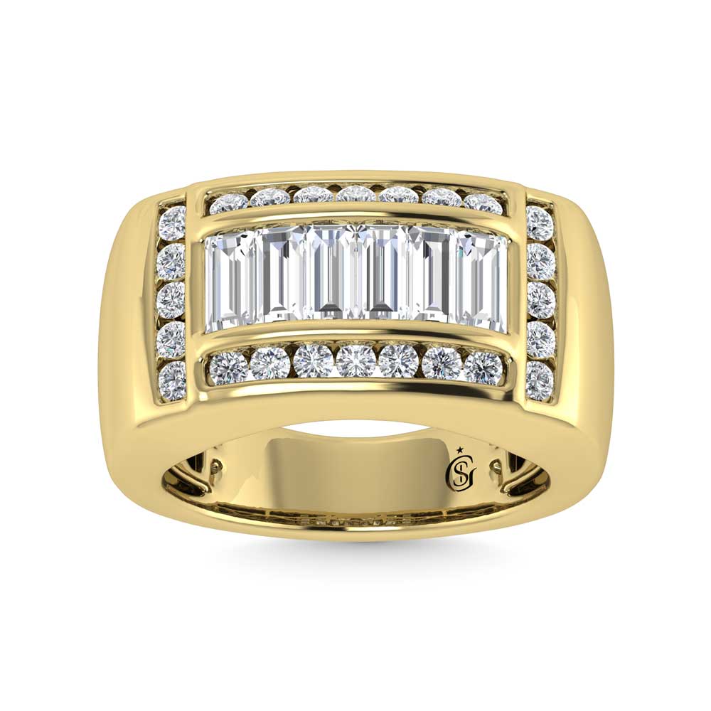 14K Yellow Gold Lab Grown Diamond 2 1/6 Ct.Tw. Mens Ring - Men's Ring