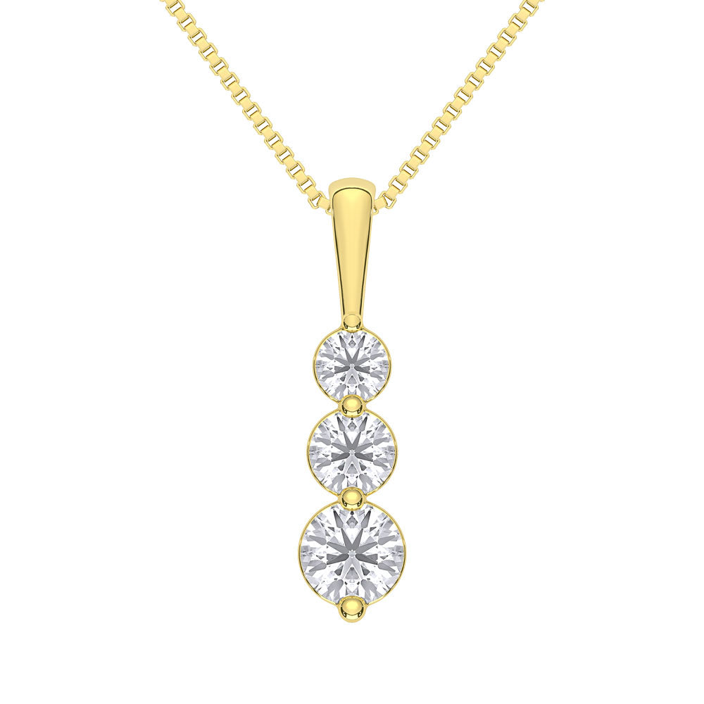 10K Yellow Gold Lab Grown Diamond 1/2 Ct.Tw. Fashion Pendant - LG2055Y-P