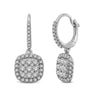 14K White Gold  1 1/6 Ct.tw Diamond Drop Earrings