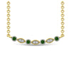 Diamond 1/10 Ct.Tw. And Tsavorite Fashion Necklace in 10K Yellow Gold - 61012Y-TSAV