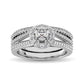 10K White Gold 3/4 Ct.tw Diamond Bridal Ring - 61083W