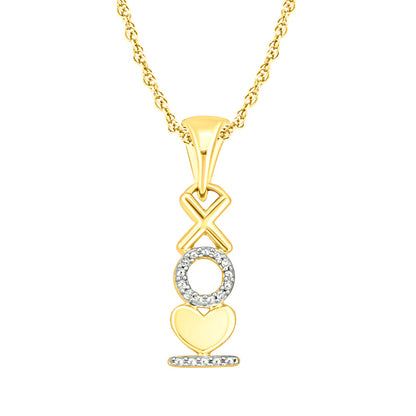 10K Yellow Gold Diamond Accent Fashion Pendant - 61352Y