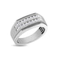 10K White Gold 1/2 Ct.Tw. Diamond Mens Ring - Men's Ring