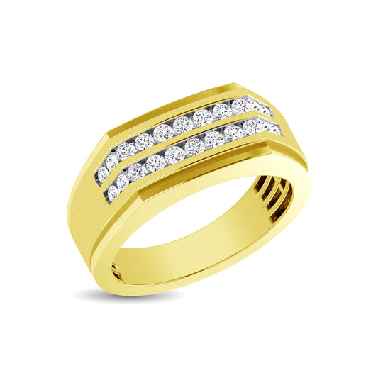 10K Yellow Gold 1/2 Ct.Tw. Diamond Mens Ring - Men's Ring