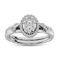 14K White Gold 1/2 Ct.tw Diamond Bridal Ring - 61602W-BR