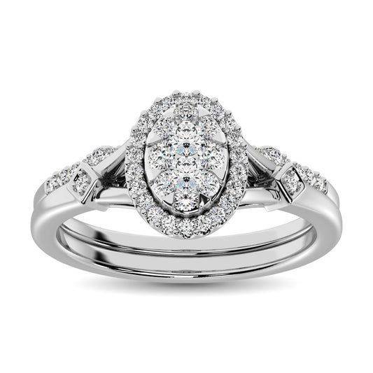 14K White Gold 1/2 Ct.tw Diamond Bridal Ring - 61602W-BR