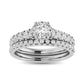 14K White Gold 1 1/4Ct.Tw. Diamond Round Cut keyani Bridal Ring - 61674W