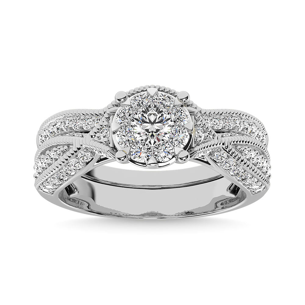 Diamond 1 Ct.Tw. Bridal Ring in  14K White Gold - 61694W