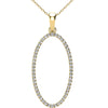 Diamond 1/5 Ct.Tw Oval Shape Pendant in 10K Yellow Gold - 61963Y