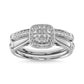 Diamond 1/2 Ct.Tw. Bridal Ring in 14K White Gold - 62161W