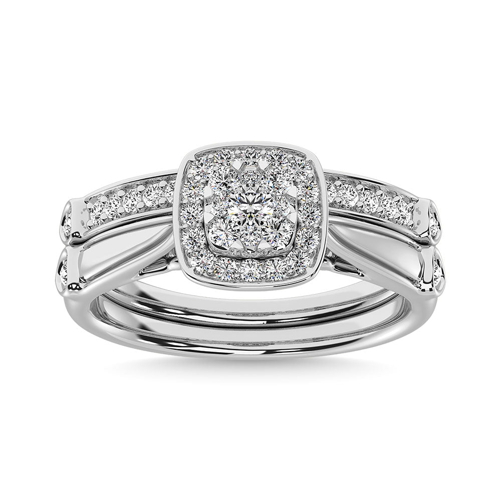 Diamond 1/2 Ct.Tw. Bridal Ring in 14K White Gold - 62161W