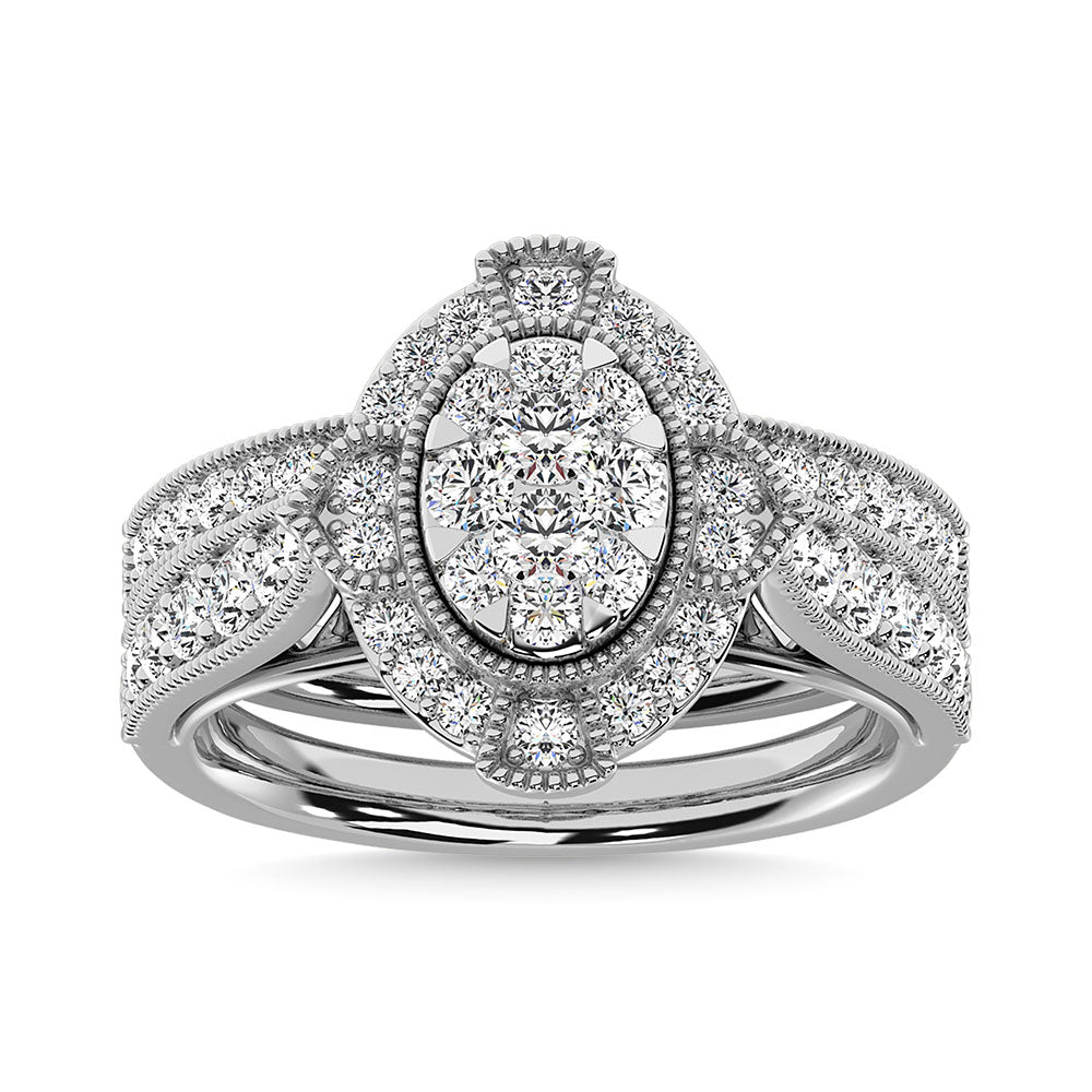 Diamond 1 1/5 Ct.Tw. Bridal Ring in 14K White Gold - 62163W