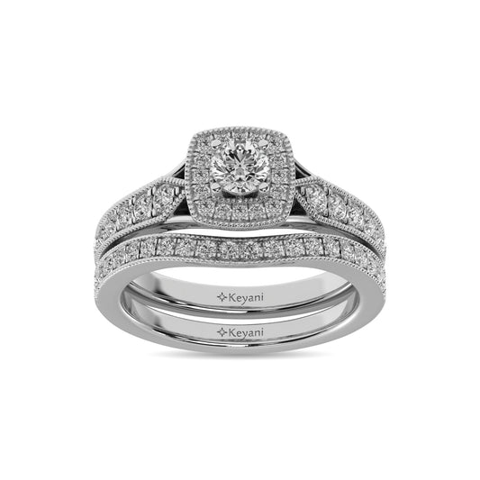 Diamond 1 Ct.Tw. Bridal Ring in 14K White Gold - 62249W