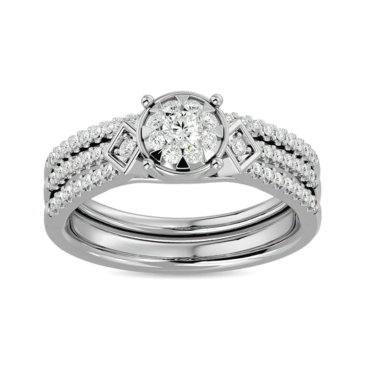 Diamond 1/2 Ct.tw Bridal Ring in 14K White Gold - 62271W