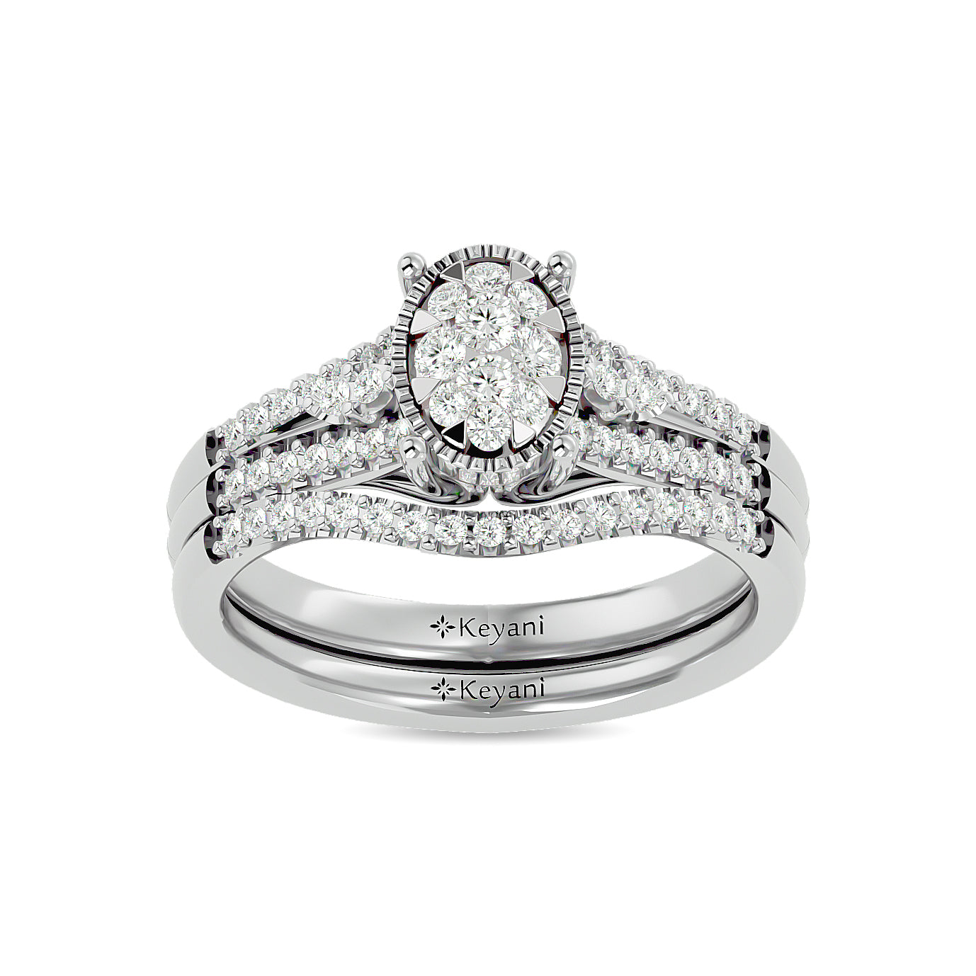 Diamond 1/2 Ct.tw Bridal Ring in 14K White Gold - 62273W