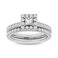 14KT White Gold 1Ct.Tw. Diamond keyani Bridal Ring - 62493W