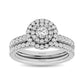 14KT White Gold 1Ct.Tw. Diamond keyani Bridal Ring - 62494W