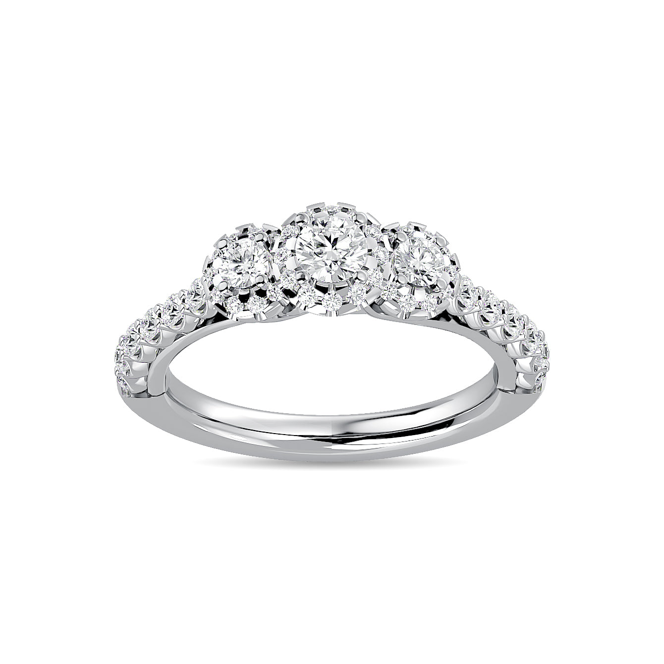 Diamond 1 Ct.Tw. Bridal Ring in 14K White Gold - 62528W