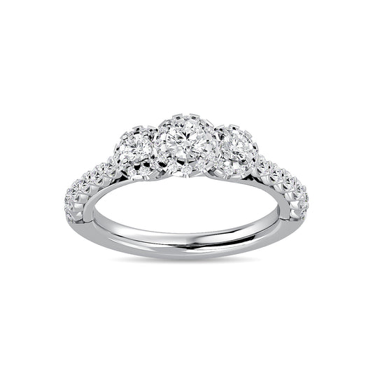 Diamond 1 Ct.Tw. Bridal Ring in 14K White Gold - 62528W