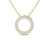 Diamond 1/4 Ct.Tw. Circle Pendant in 14K Yellow Gold - 62546Y