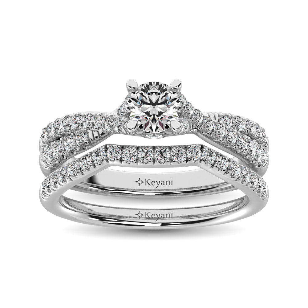 Diamond 1 Ct.Tw. Bridal Ring in 14K White Gold - 62580W