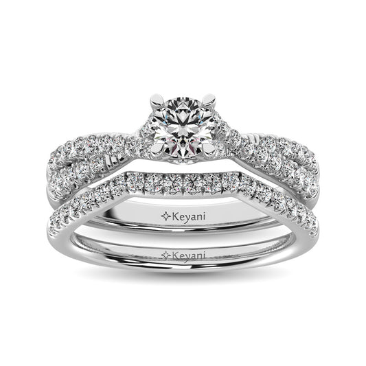 Diamond 1 Ct.Tw. Bridal Ring in 14K White Gold - 62580W