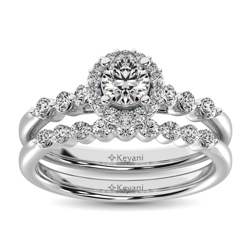 Diamond 1 Ct.Tw. Bridal Ring in 14K White Gold - 62583W