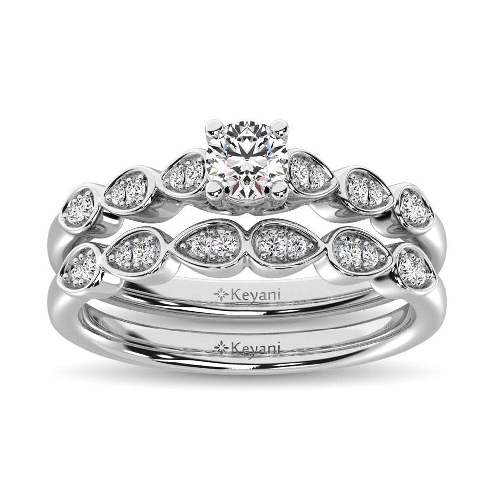 Diamond 1/2 Ct.Tw. Bridal Ring in 14K White Gold - 62585W