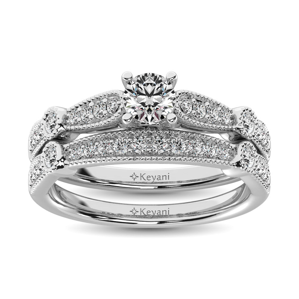 Diamond 1/2 Ct.Tw. Bridal Ring in 14K White Gold - 62586W