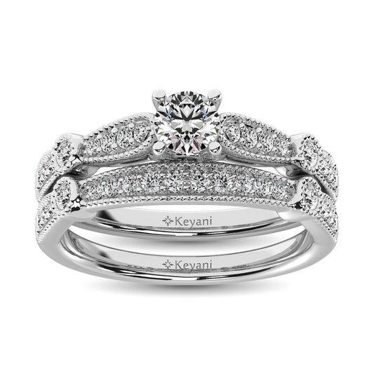 Diamond 1/2 Ct.Tw. Bridal Ring in 14K White Gold - 62586W