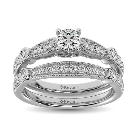 Diamond 3/4 Ct.Tw. Bridal Ring in 14K White Gold - 62587W