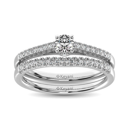 Diamond 1 Ct.Tw. Bridal Ring in 14K White Gold - 62590W