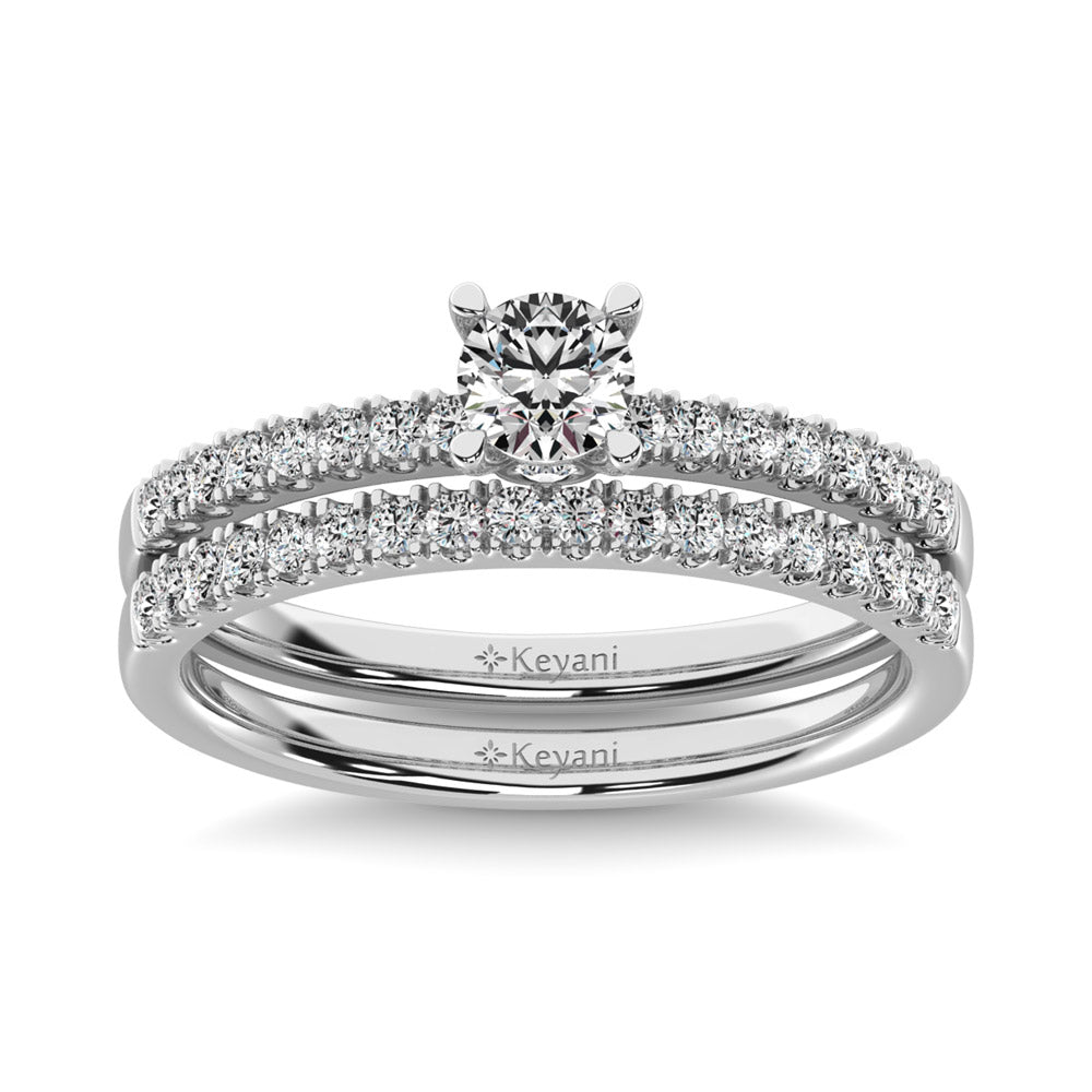 Diamond 3/4 Ct.Tw. Bridal Ring in 14K White Gold - 62593W