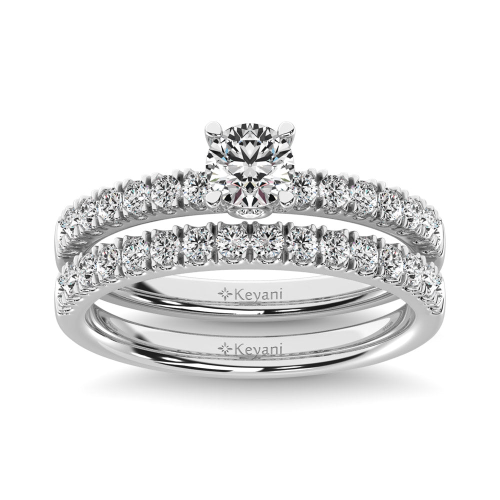 Diamond 1 Ct.Tw. Bridal Ring in 14K White Gold - 62594W