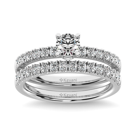 Diamond 1 Ct.Tw. Bridal Ring in 14K White Gold - 62594W