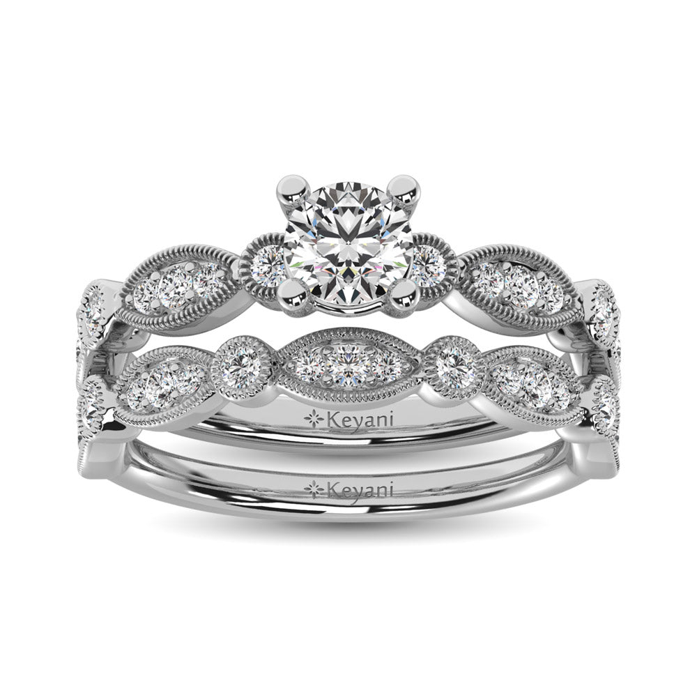 Diamond 1 Ct.Tw. Bridal Ring in 14K White Gold - 62605W