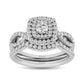 14KT White Gold 1Ct.Tw. Diamond keyani Bridal Ring - 62636W