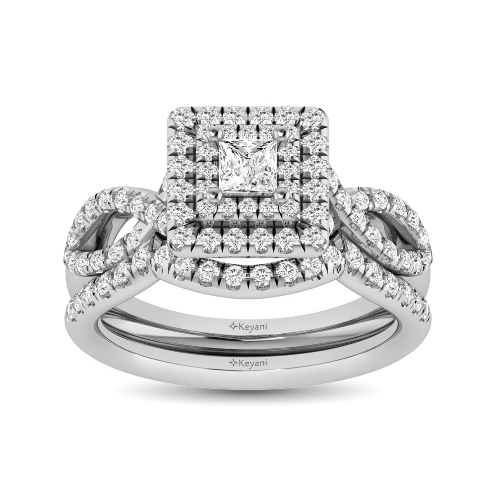 14K White Gold 1 Ct.Tw. Diamond Engagement Rings - 62639W