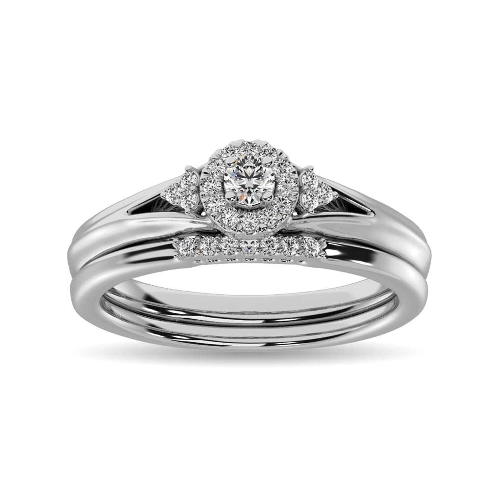 Diamond Bridal Ring 1/4 Ct.tw in Round-cut 10K White Gold - 62687W