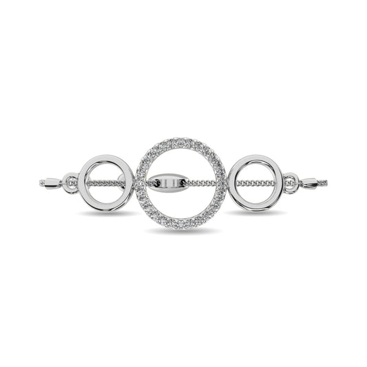 Diamond Circle Bracelet 1/6 Ct.tw in Sterling Silver